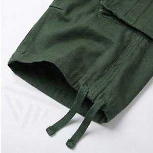 กางเกงขาสั้นผู้ชายผ้าฝ้ายรุ่นใหม่ปี 2024 ขายดี กางเกงขาสั้นฤดูร้อนแบบยาว ปรับขนาดได้ สไตล์ไฮสตรีท ลายเรียบ ใส่สบาย - Product Image 6