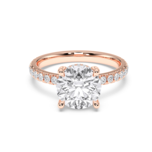 Anillo de Compromiso Solitario con Diamante Cultivado en Laboratorio de 3.55 Quilates, Corte Redondo, F-G/VS, Engastado en Oro de 14K, Unisex - Product Image 2