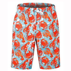 Shorts de plage décontractés pour hommes, sur mesure, avec taille élastique et cordon de serrage, couleur unie, séchage rapide - Product Image 1
