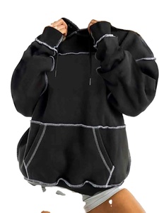 Sweat-shirt à capuche décontracté en molleton pour femme, tendance automne, avec broderie et imprimé, coupe ample - Product Image 4