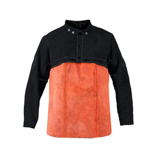 Chaqueta de Soldadura de Cuero Vacuno, Certificada CE, Resistente al Calor hasta 1000°C, Impermeable, Ropa de Trabajo Industrial de Seguridad contra Incendios - Product Image 1