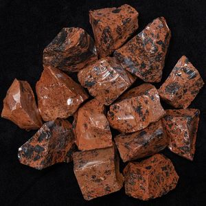 Natural Raw Mahogany Obsidian Stone Rough Black Brown Volcanic Glass Bulk <b>Healing</b> Mineral Specimen for Wire Wrapping <b>Jewelry</b> - Product Image 1
