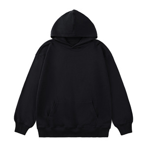 Men's Oversized Hooded Sweatshirt Solid Color Cotton Fleece Casual Autumn Wear Pocket Design Regular Sleeve Knitted Style 2027 - Product Image 2