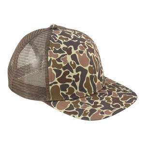 Casquette de chasse structurée 6 panneaux en maille, motif camouflage vintage personnalisé, avec logo brodé, ajustable pour activités de plein air - Product Image 2