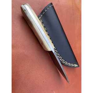 มีดทำมือดามัสกัสแบบสั่งทำพิเศษ พร้อมปลอกหนัง ด้ามจับมีดสำหรับล่าสัตว์กลางแจ้ง - Product Image 3