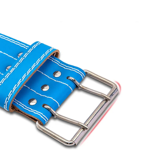 Cinturón de Levantamiento de Pesas Ajustable de Cuero con Cierre de Tirón, Transpirable, Antideslizante, Soporte para Rodillas, Entrenamiento de Fuerza, Unisex, Azul, Rosa, Negro - Product Image 3
