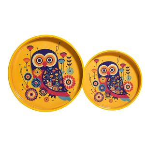 En gros, ensemble de plateaux et pots en corne Pichwai, faits main, au toucher réel, motif animalier indien, pour cadeau de remerciement - Product Image 1