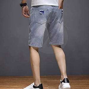 Pantalones Cortos de Mezclilla para Hombre Hechos a Medida, Diseño Nuevo, Pantalones Cortos de Mezclilla de Algodón para Hombre - Product Image 3