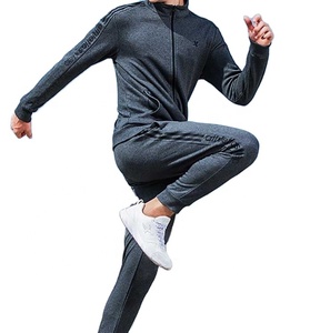 Men's Front Full Zip Tight Neck Causal Tracksuit With Side Stripe Men's Slim Fit Sweatsuit - Product Image 1
