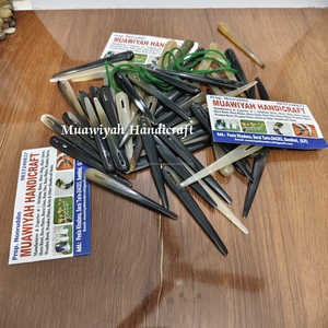 Agujas de costura de cuerno de buey para tejer a mano, estilo sencillo, para coser y tejer lana. - Product Image 2