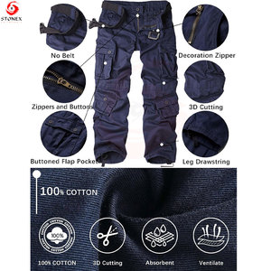 Pantalon cargo pour homme, style unique, respirant, séchage rapide, léger, 100% coton, résistant à la déchirure, pour la chasse, la pêche, la randonnée, le camping - Product Image 5
