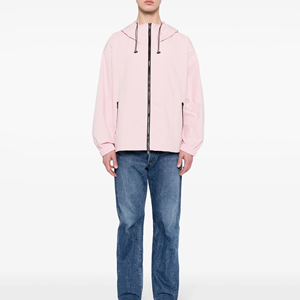 2026 OEM Custom <b>Waterproof</b> and Windproof Outdoor <b>Jackets</b> Running Light <b>Pink</b> Hooded Windbreaker <b>Jacket</b> for Men - Product Image 3