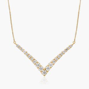 Lab Grown Diamond <b>Necklace</b> 14K Rose Gold Rhodium Plated Brilliant Cut Graduated Curve Minimalist Luxury Engagement Wedding - Product Image 5