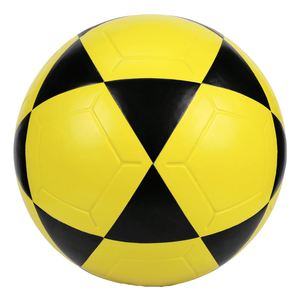 Ballon de football classique jaune et noir à motif diamant pour entraînement et matchs en intérieur et en extérieur - Product Image 1