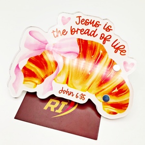 Ornement religieux chrétien en acrylique de forme personnalisée, motif cils, imprimé UV, verset biblique, décoration intérieure religieuse, fournisseur OEM ODM - Product Image 5