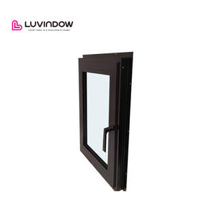 Fournisseur chinois Luvindow, revêtement de finition, style moderne, design de fenêtres de maison, fenêtres en verre, basculantes et pivotantes, aluminium pour villa - Product Image 4