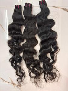 ผมมนุษย์อินเดียแบบธรรมชาติ ลอนคลื่น ไม่ผ่านกระบวนการ  แบบเป็นมัด  ต่อผมแบบเรมี่  ขายส่ง - Product Image 4