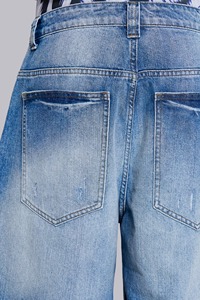 CONX Jean Short Homme Vintage Taille Mi-Haute en Coton 100% de Haute Qualité, Séchage Rapide, Écologique, Style Urbain, Longueur Genou, pour l'Entraînement - Product Image 5