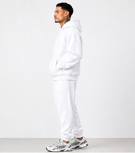 <b>White</b> <b>Men's</b> Hooded <b>Jogger</b> Tracksuit Set Casual Streetwear Sports Clothing - Product Image 2