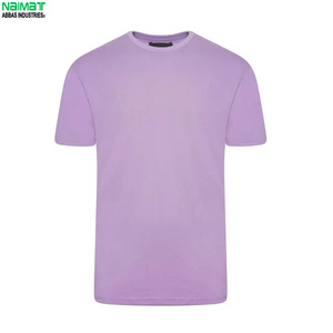 ชุดเสื้อยืดคอกลมผ้าฝ้ายสีลาเวนเดอร์สำหรับผู้ชาย พร้อมกางเกงขาสั้นลำลอง ระบายอากาศได้ดี เหมาะสำหรับฤดูร้อน สีพื้น - Product Image 2