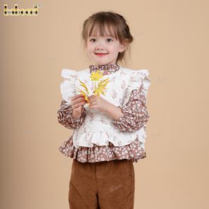 Ensembles décontractés superposés pour filles, style salopette, en coton 100% certifié OEKO-TEX - DR4501 - Product Image 3