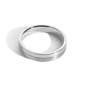 4mm <b>Plain</b> Wedding Band High Polish Satin Finish Modern Minimalist Stackable Jewelry Band For Unisex Wholesale 14k 18k Solid Gold - Product Image 1