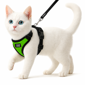 Cat No Pull <b>Harness</b> OEM ODM Custom Logo Adjustable Escape Proof Cat <b>Harness</b> & Leash Set Direct Manufacturer - Product Image 1