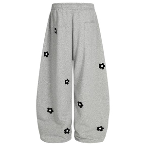 Unisex Streetwear Baggy Pants Loose Fit Sweatpants <b>Wide</b> Leg Joggers Custom Logo Printing Embroidery Supplier - Product Image 3