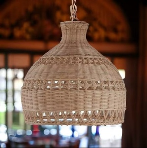 Lustre en bambou tissé de haute qualité Ecowoodies, abat-jour léger pour intérieur et extérieur, lampe artisanale en bambou et rotin, Art Déco, meubles pour la maison - Product Image 4