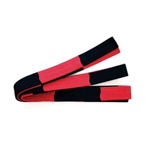 Red White Striped Martial Arts Belt Cotton Karate Taekwondo Training Rank Strap Professional Grade BJJ Ranking Belt - Product Image 5