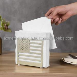 Porte-serviettes en métal en laiton avec design décoratif Parfait pour le stockage de papier de soie de haute qualité dans les hôtels et restaurants - Product Image 3