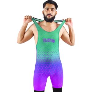 Singlet de lutte pour hommes lavé respirant grande taille tricoté par sublimation-nouveau style confortable - Product Image 5