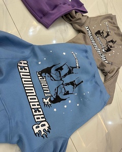 Prix de gros – Sweat à capuche décontracté pour homme en molleton épais, couleur unie, avec logo personnalisé, 100 % coton, imprimé en relief, respirant et à séchage rapide - Product Image 6