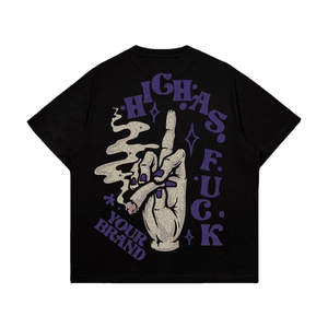 Unisex Men's Hip Hop Baggy Summer Breathable Plus Size T-shirt with Front Custom Logo Short Sleeve O-Neck 100% Cotton - Product Image 1
