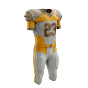 Uniforme de football américain de haute qualité OEM, 100 % polyester, couleur unie, pour hommes - Product Image 4