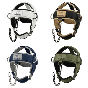 Harnais de tête professionnel en néoprène avec sangles réglables antidérapantes et rembourrage doux pour l'entraînement de force du cou et les séances de sport en salle de gym - Product Image 4