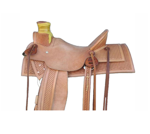 Ensemble de sellerie western personnalisable en cuir véritable vieilli, fait main, pour le roping, tailles et couleurs sur mesure - Product Image 2