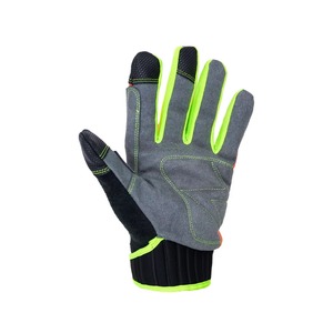 Breathable Anti-Vibration Safety Gloves Wear-Resistant Mechanic Leather Gloves with Fingers Visibility and Touchscreen Function - Product Image 3