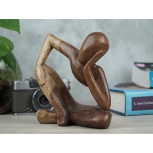 งานประติมากรรมไม้ทำมือสไตล์มินิมอลสำหรับตกแต่งโต๊ะในห้องนั่งเล่น - Product Image 6