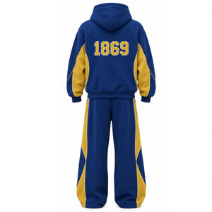 Ensemble de survêtement Sigma Chi 1895 noir et or pour homme – Sweat à capuche et pantalon décontracté avec cordon de serrage, poches et impression par transfert thermique - Product Image 6