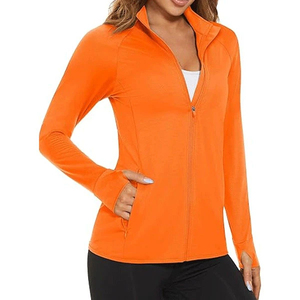 Manufacturer Breathable Women's <b>Workout</b> <b>Jacket</b> Quick Dry Athletic Training Top Full ZIP Fitness Running Gym Wear Active <b>Jacket</b> - Product Image 1