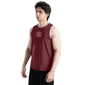Chaleco Deportivo Burgundy Blitz para Levantamiento de Pesas, Gimnasio, Entrenamiento, Fitness, Transpirable, Atlético, Sin Mangas, Rendimiento Activo - Product Image 3