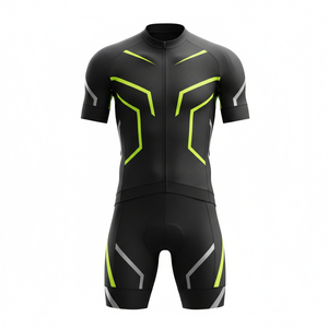 Tenue de cyclisme en gros directement de l'usine, personnalisable en couleur et taille, vêtements de vélo de route avec rembourrage en mousse haute densité, ensemble de vêtements de cyclisme - Product Image 1