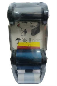 Ruban en résine YMCKO couleur pleine, tricolore, 110*80, numéro de pièce 800300-252IN, pour imprimante de cartes d'identité Zebra ZC300, 300 impressions, original, direct - Product Image 4