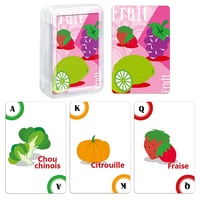 ROYAL Educatief Geheugenkaartspel Fruit Woordenschat Papier Speelkaarten Poker 58x88mm 54 Kaarten Watergedragen Coating Gladde Afwerking