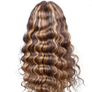 Pelucas de Cabello Humano 100% Natural, Textura Ondulada Profunda, Color Mixto, Cutícula Intacta, Peluca con Frente de Encaje Transparente HD, Empaque Personalizado, Proveedor - Product Image 2
