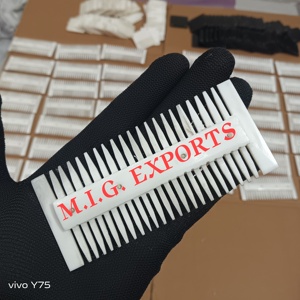 Peigne à barbe en os de buffle à double trame, les peignes en os sont des outils de toilettage traditionnels et écologiques utilisés pour le coiffage des cheveux, etc. - Product Image 2