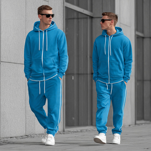 Custom Zipper <b>Polyester</b> <b>Tracksuits</b> Men's Streetwear <b>Polyester</b> Sweatsuits Men Outdoor Winter <b>Polyester</b> Sweat Suit Mens - Product Image 4