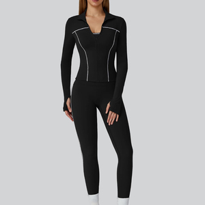 Ropa Deportiva de Alta Calidad, Conjunto de Yoga de 3 Piezas, Nueva Llegada, Ropa Deportiva sin Costuras, Conjuntos de Yoga de 3 Piezas en Venta - Product Image 4