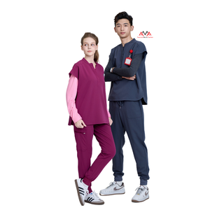 <b>TOP</b> QUALITY scrubs most comfortable/useful beauty salon jumpsuit latest design nurse uniform hospital medical scrubs FMF uniform - Product Image 1